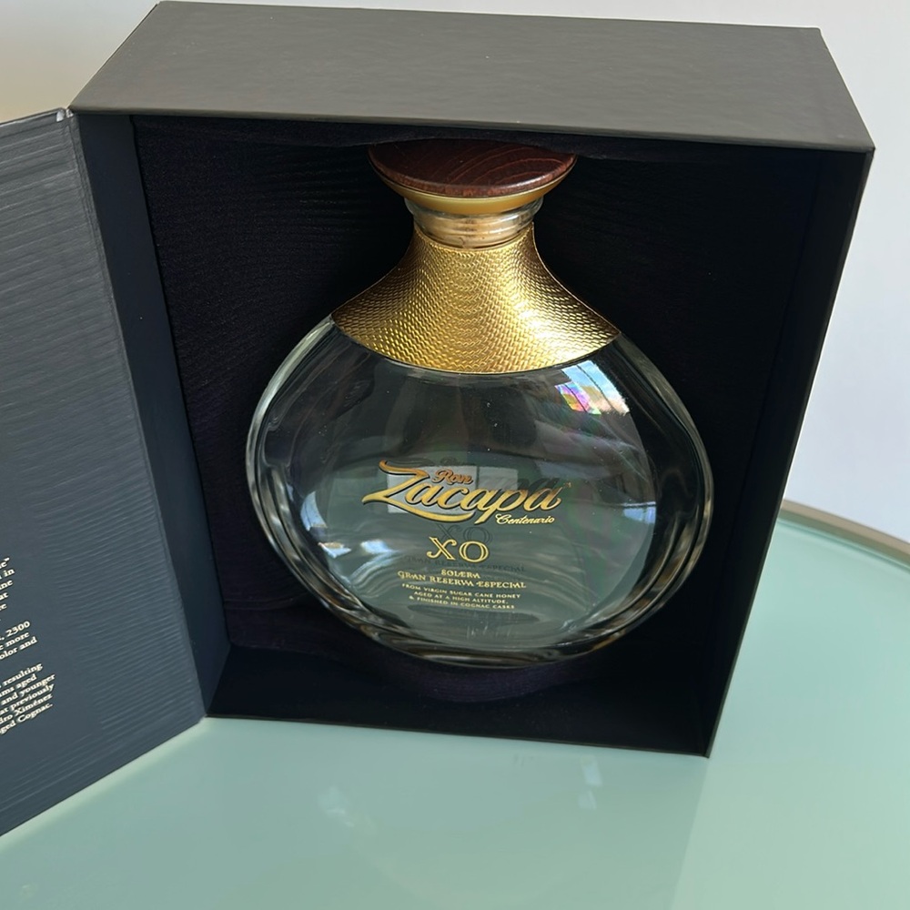 Ron Zacapa Centenario XO Gold and & Black Box With Empty Decanter Bottle 750ml